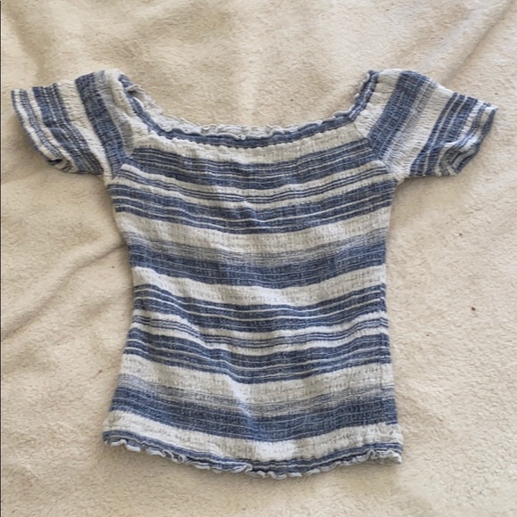 Striped off the shoulder top - Picture 2 of 2